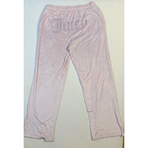 Juicy Couture Pink Velour Rhinestone Logo Pajama Pants Womens Medium Sleepwear